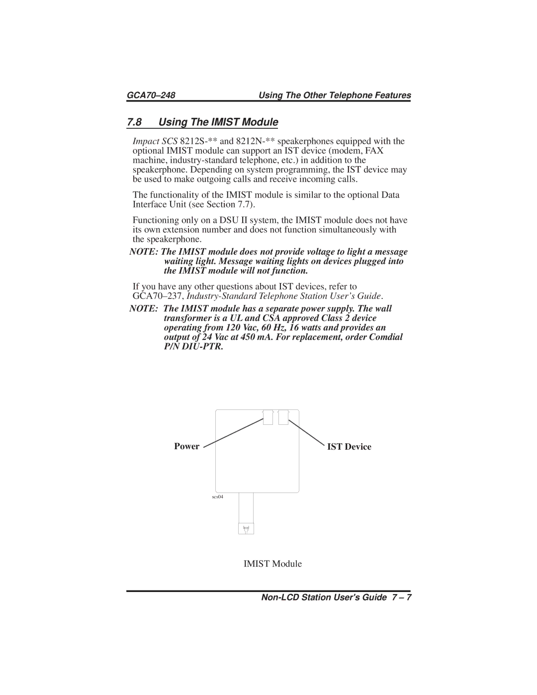 Vertical Communications R DSU manual Using The Imist Module 