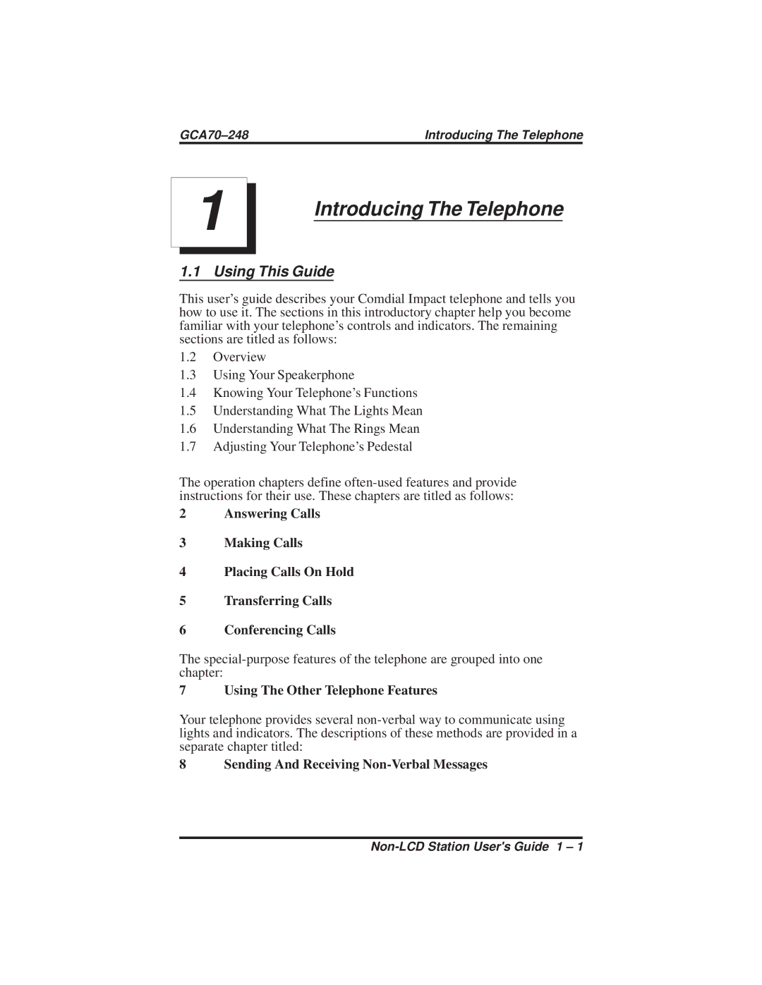 Vertical Communications R DSU manual Using This Guide, Using The Other Telephone Features 