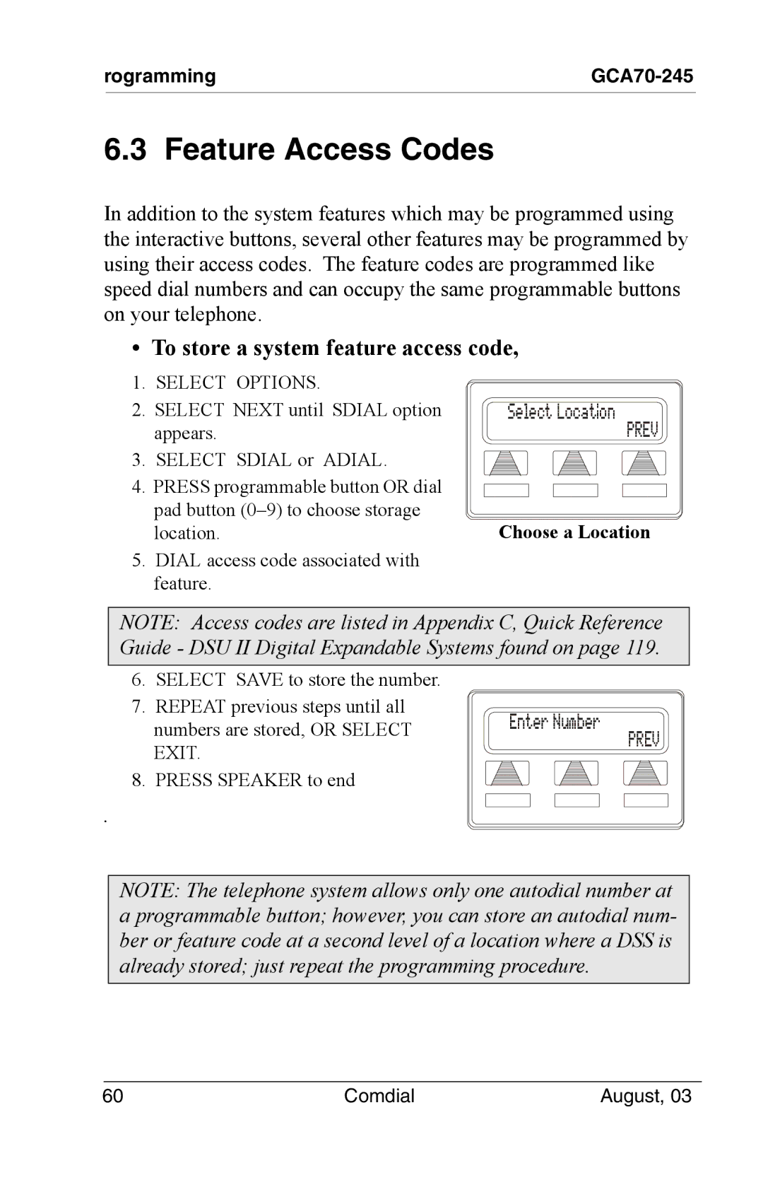 Vertical Communications SCS 8324F, SCS 8312S, SCS 8324S Feature Access Codes, To store a system feature access code, Exit 