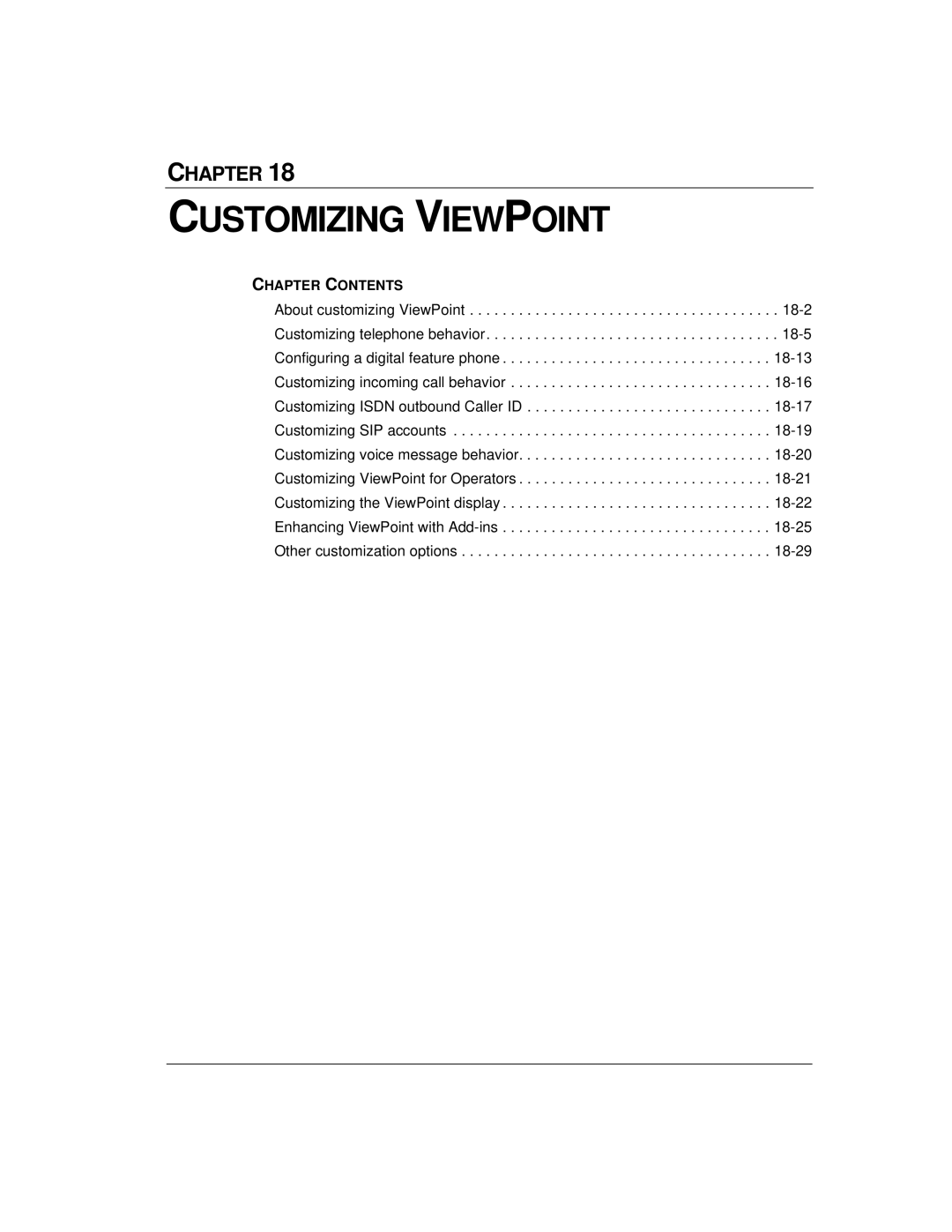 Vertical Communications TeleVantage 7.5 manual Customizing Viewpoint 