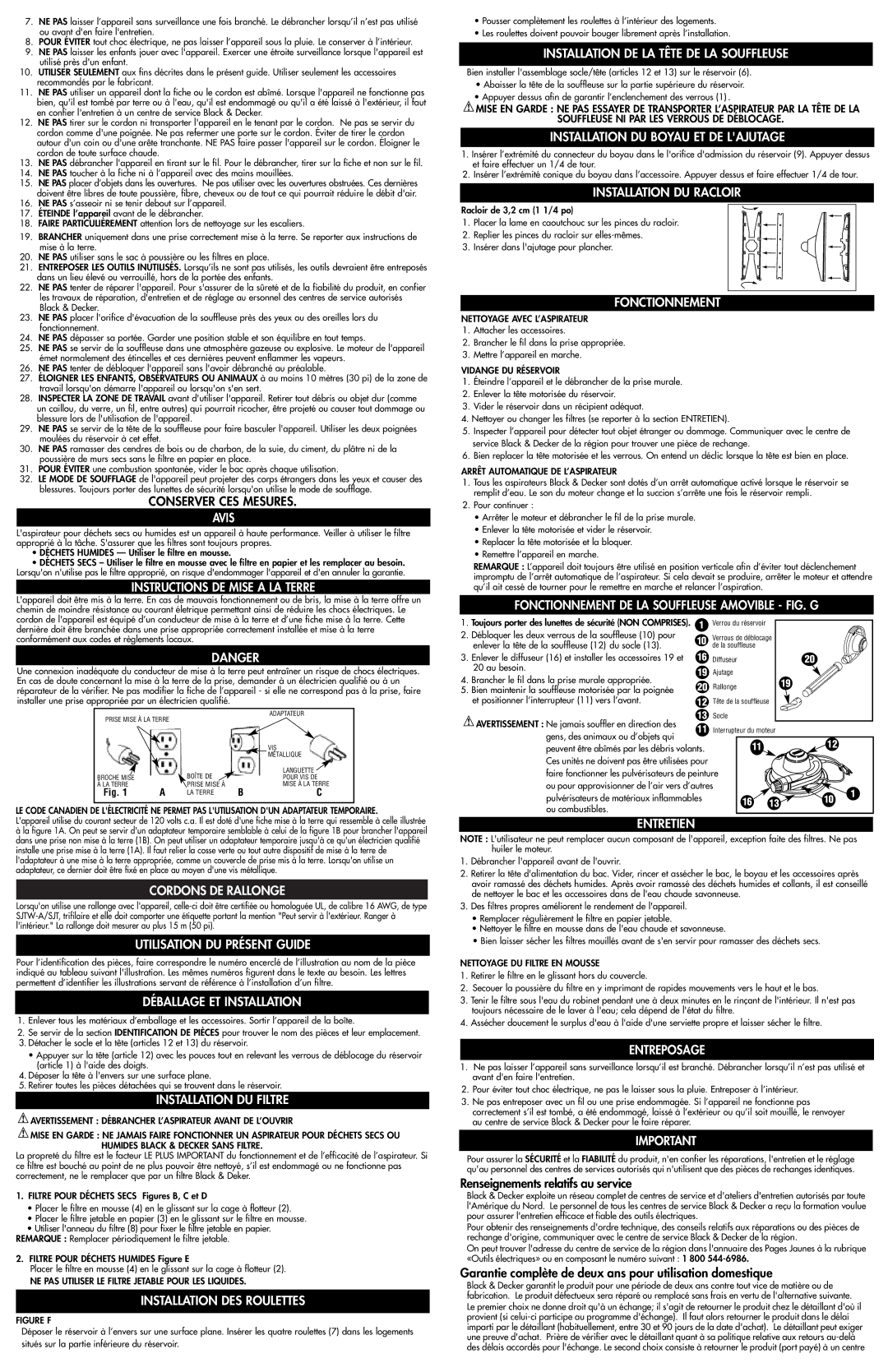 Vertical Communications UV800B Avis, Instructions DE Mise a LA Terre, Cordons DE Rallonge, Utilisation DU Présent Guide 