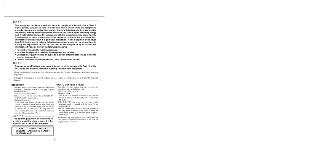 Vestax CDX-15 owner manual T E, HOW to Connect a Plug 