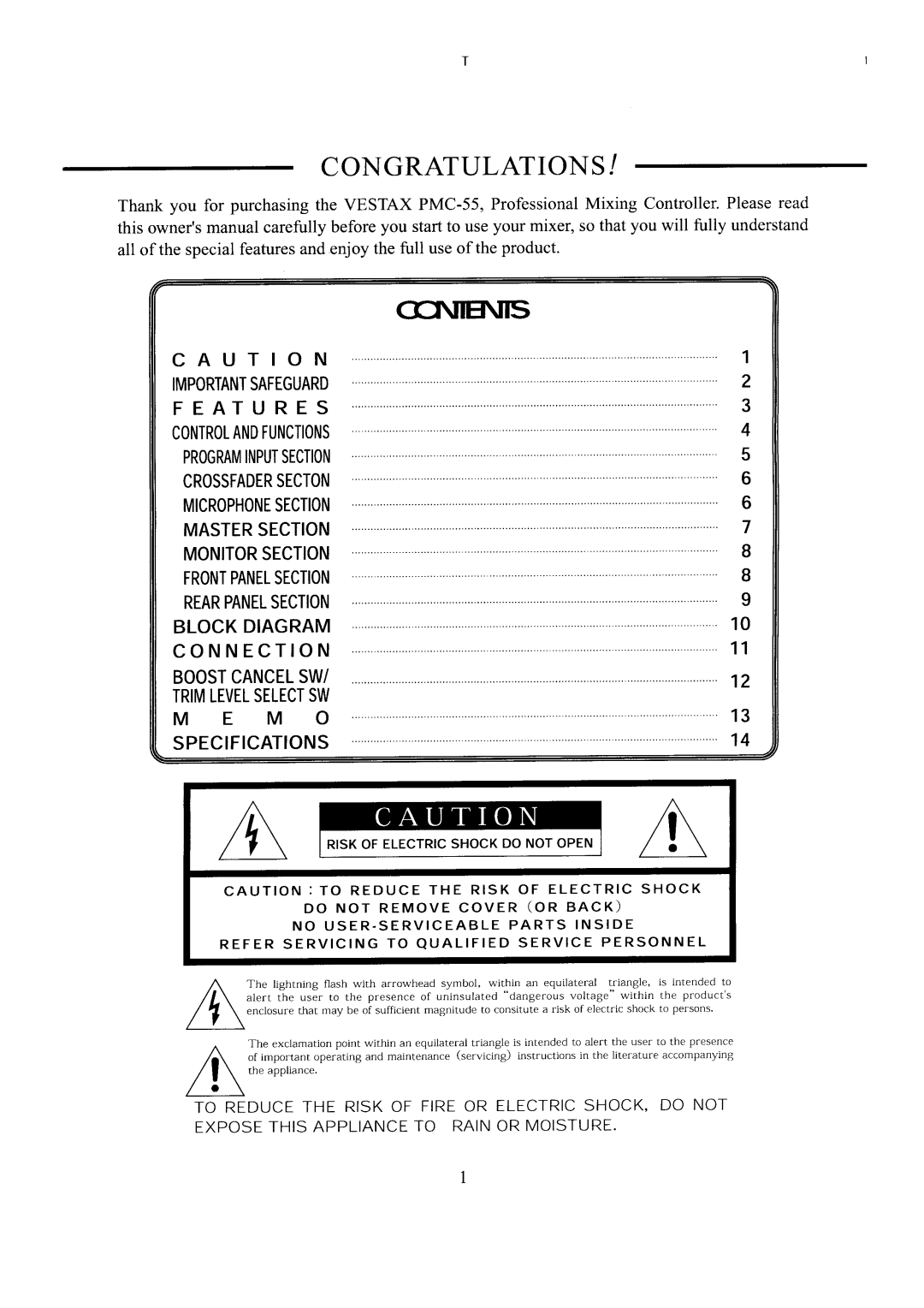 Vestax PMC-55 owner manual 