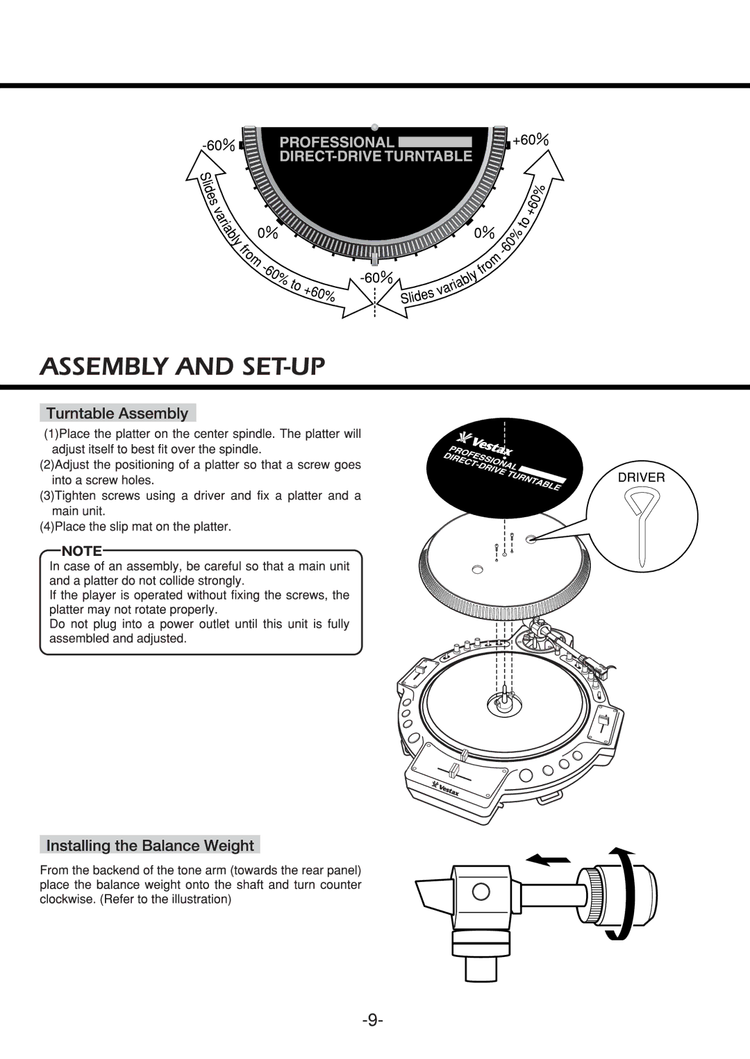 Vestax VOM-QFO LE DX manual 