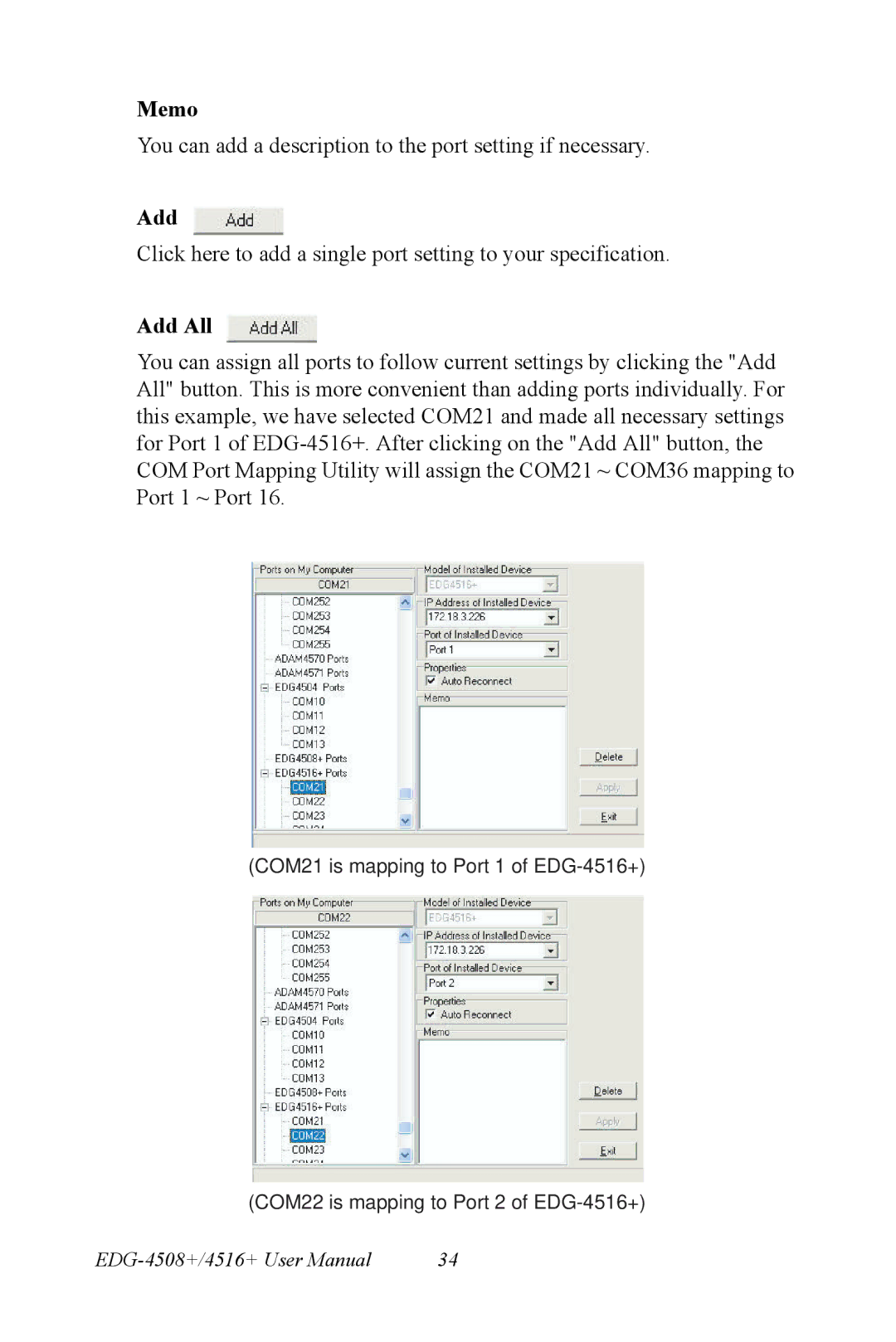 Vicks EDG-4508+, EDG-4516+ user manual Memo, Add All 