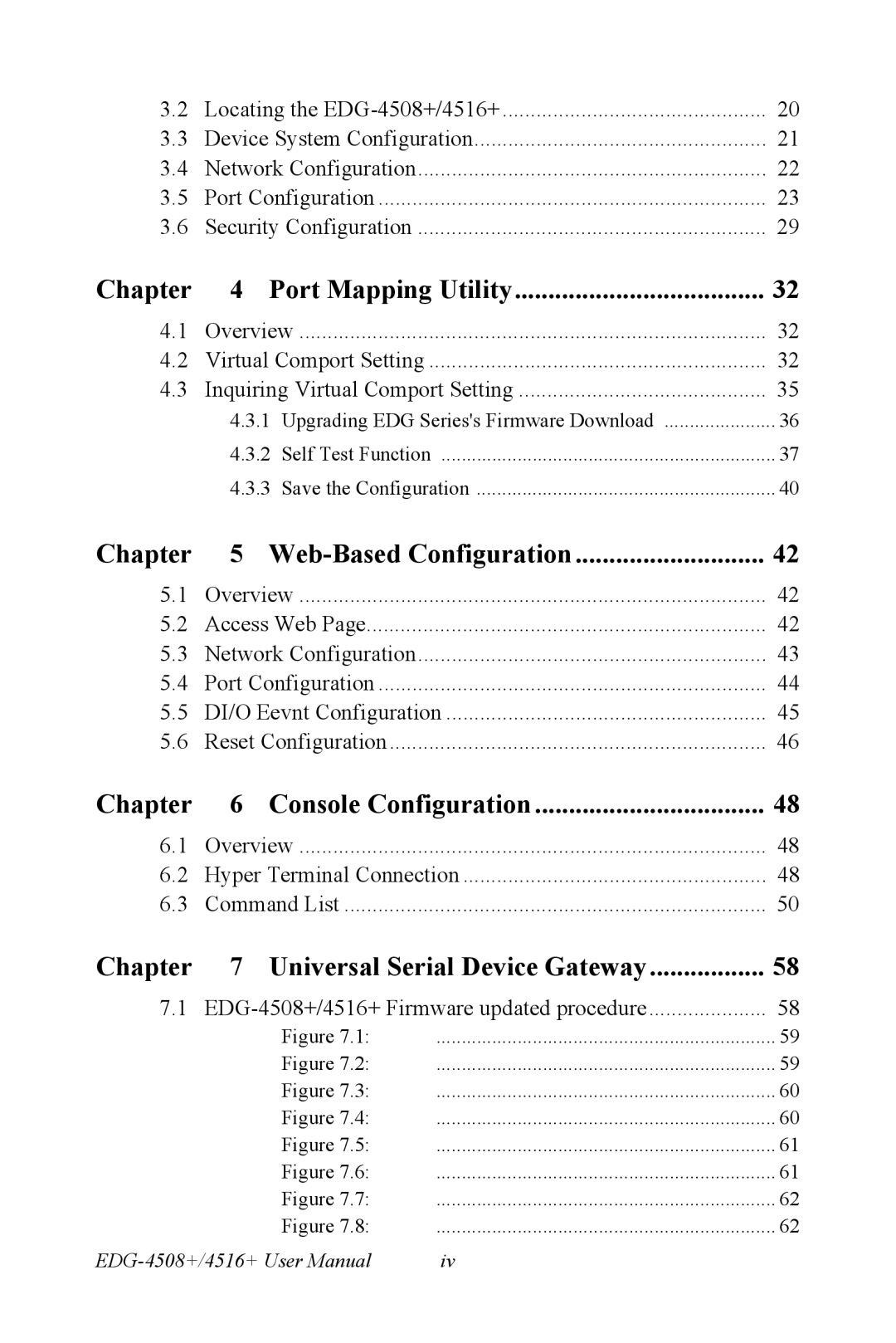 Vicks EDG-4508+, EDG-4516+ user manual Chapter Console Configuration 