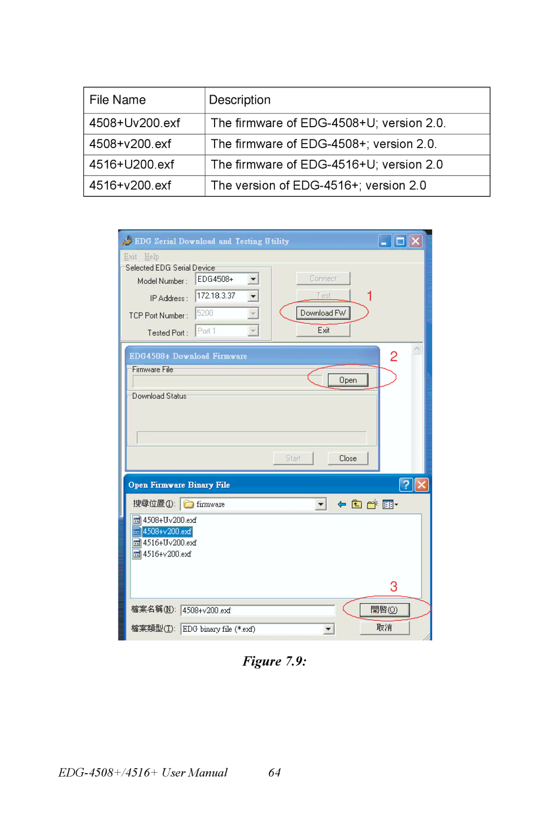 Vicks EDG-4508+, EDG-4516+ user manual File Name Description 