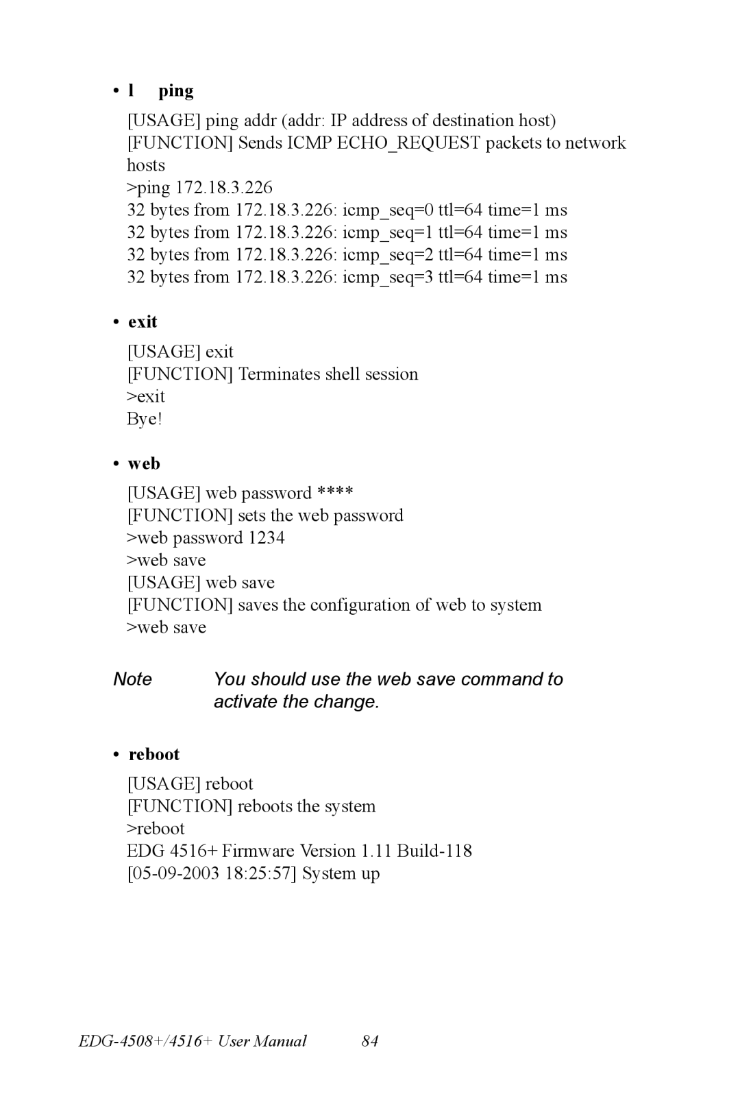 Vicks EDG-4508+, EDG-4516+ user manual Ping 