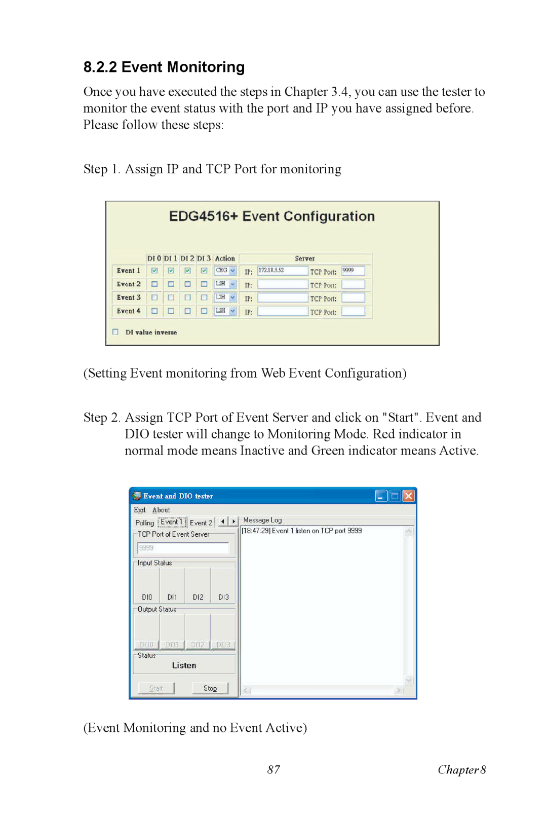 Vicks EDG-4516+, EDG-4508+ user manual Event Monitoring 