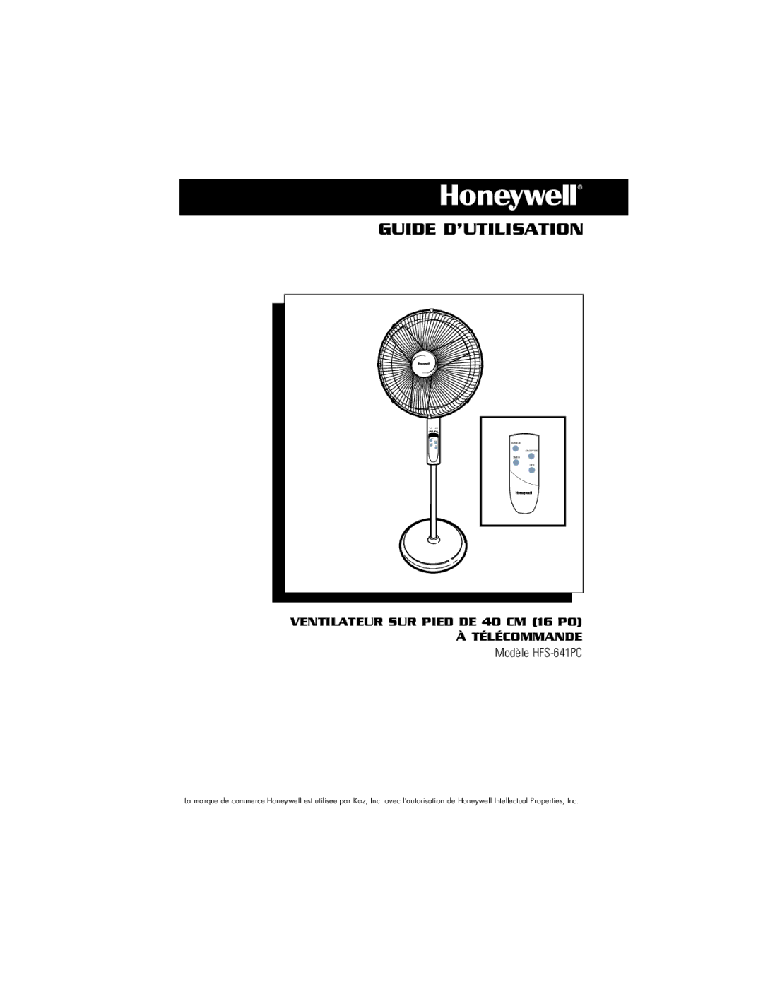 Vicks HFS-641PC owner manual Guide D’UTILISATION 