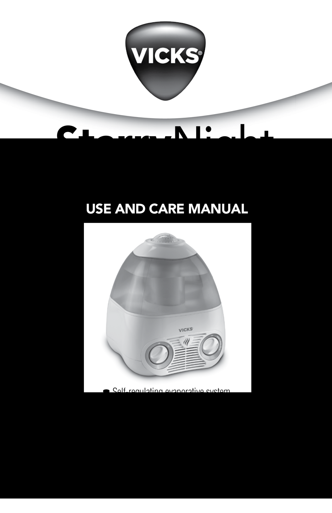 Vicks V3700 manual StarryNight, Use And Care Manual, Read And Save These Instructions, Series, Cool Moisture Humidifier 