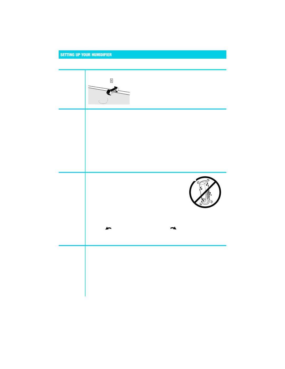 Vicks V3800 Series manual Setting UP Your Humidifier 