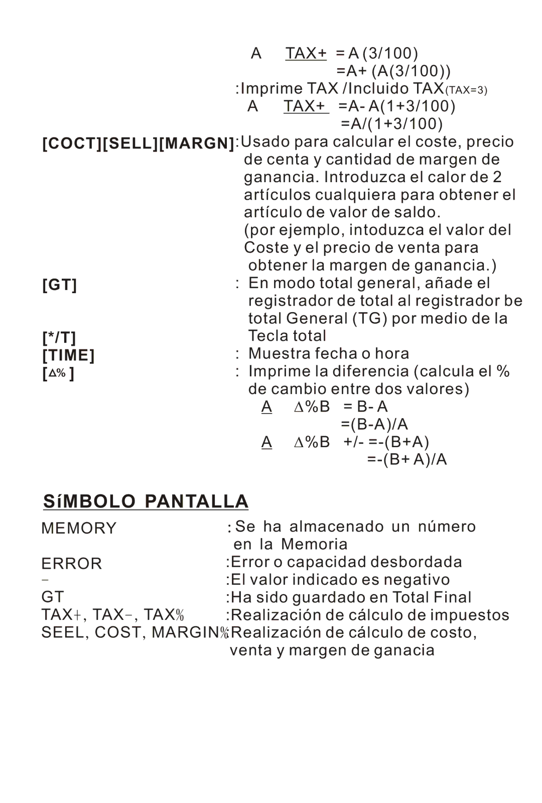 Victor 1212-3A instruction manual SíMBOLO Pantalla 