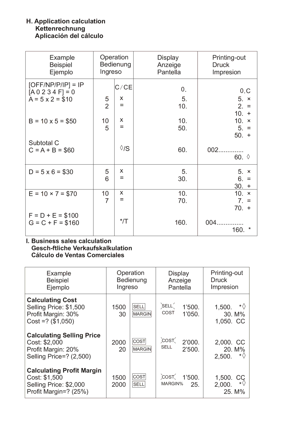 Victor 1212-3A instruction manual 2 3 4 F = = 5 x 2 = $10 = 10 x 5 = $50 Subtotal C 