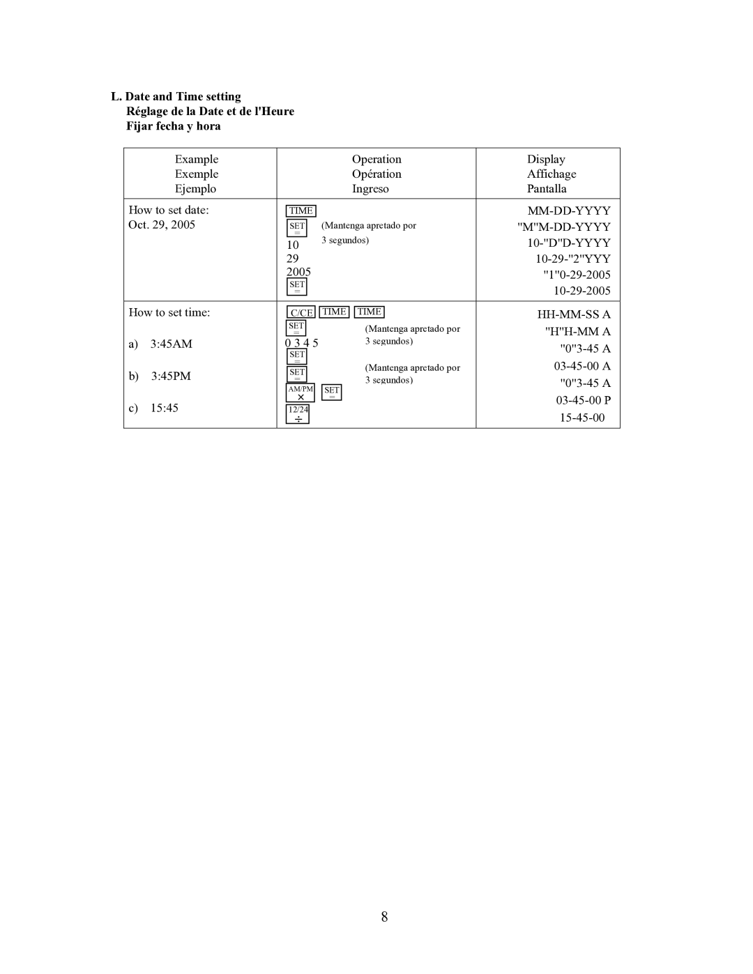 Victor 1230-4 instruction manual Mm-Dd-Yyyy 