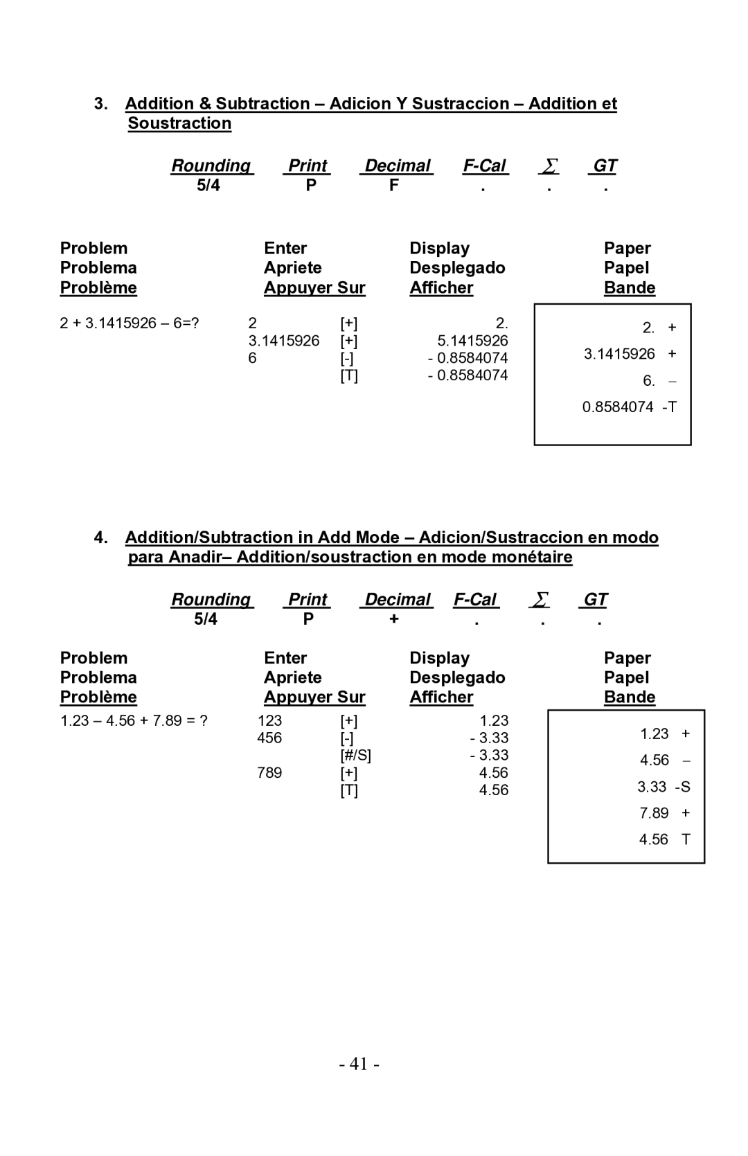 Victor 1560-6, 1530-6, 1570-6 manual Rounding Print Decimal F-Cal 