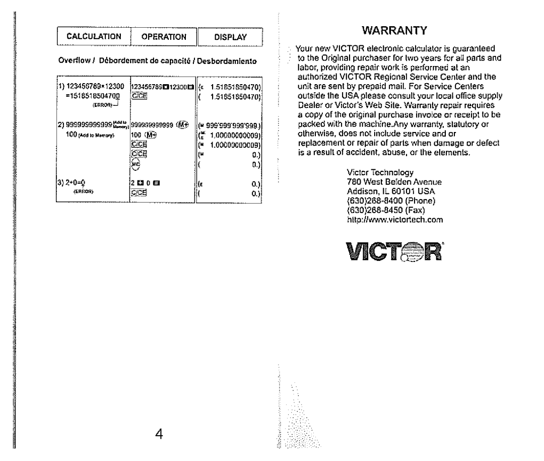 Victor 825 manual 