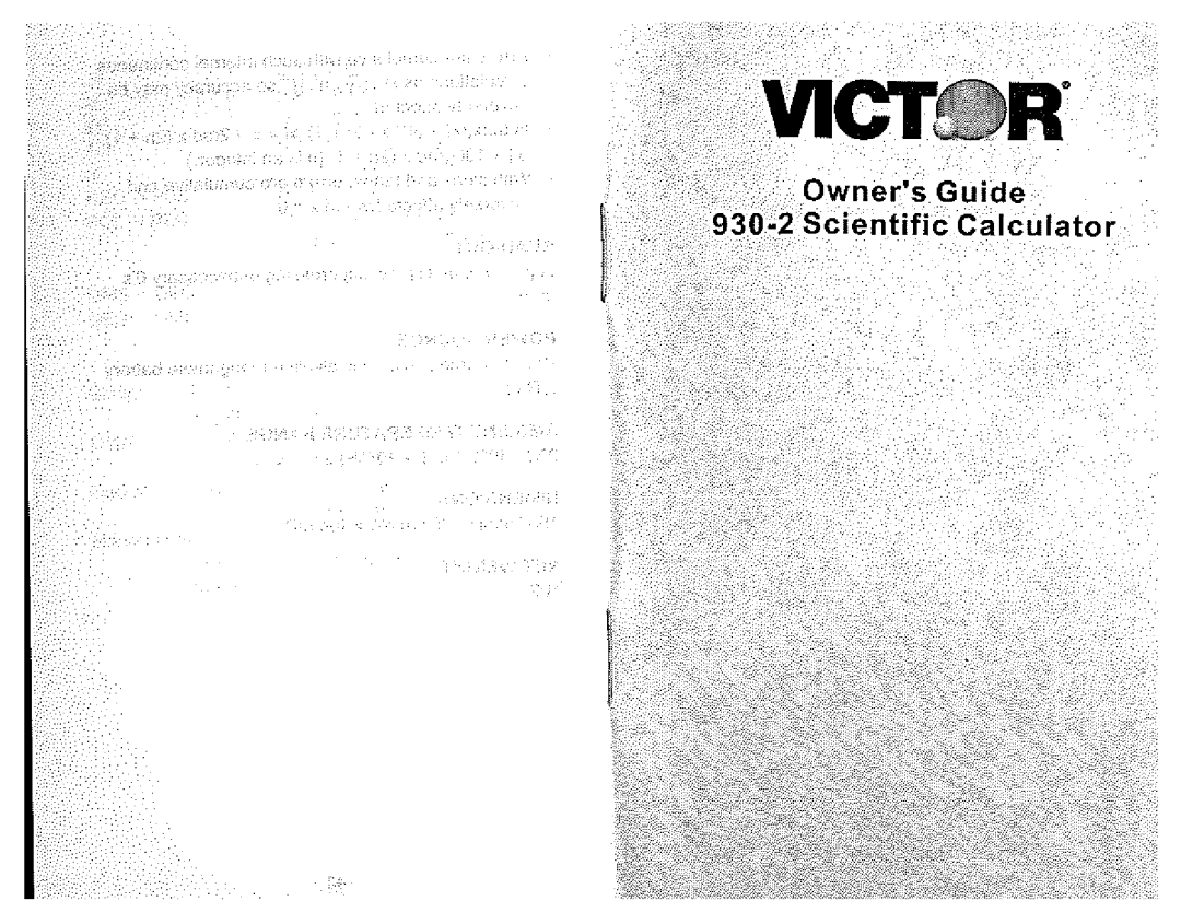 Victor 930-2 manual 