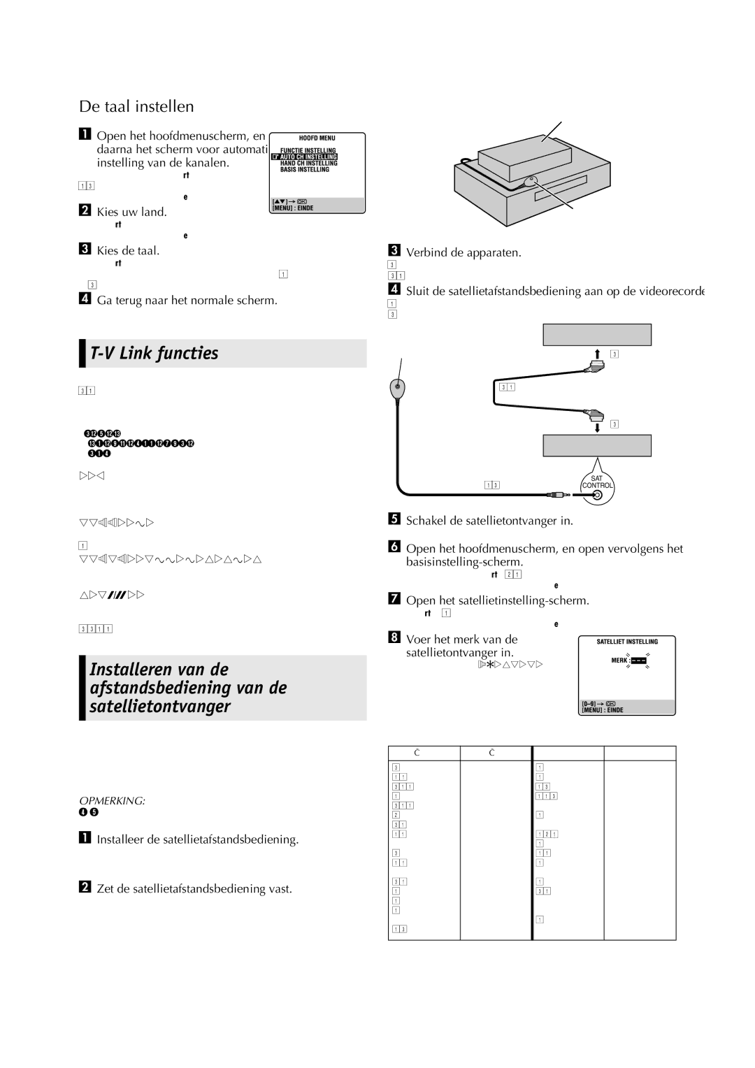 Victor HR-J690EU, HR-J691EU, HR-J693EU, HR-J694EU manual Link functies, De taal instellen 