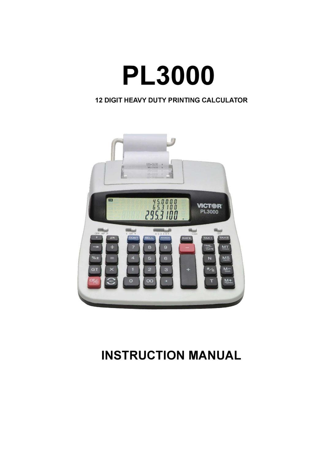 Victor PL3000 instruction manual 