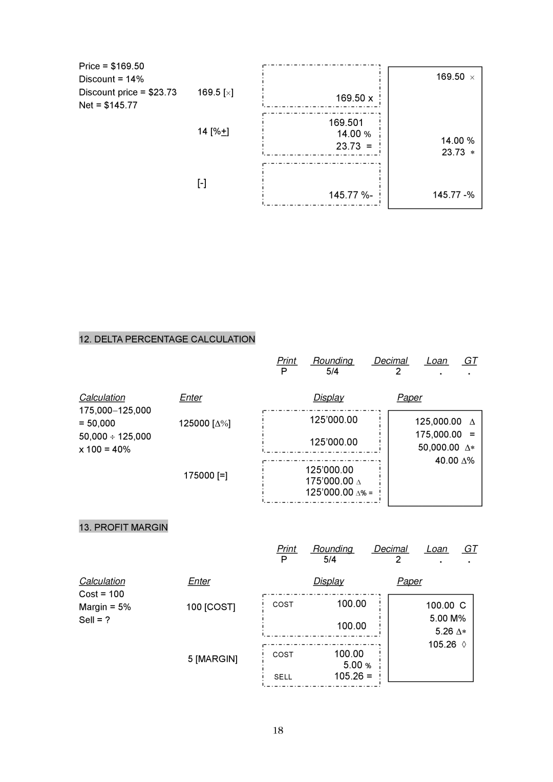 Victor PL3000 instruction manual 169.50 169.501, 23.73 = 145.77 %, 125’000.00 175’000.00 Δ 125’000.00 Δ% = 