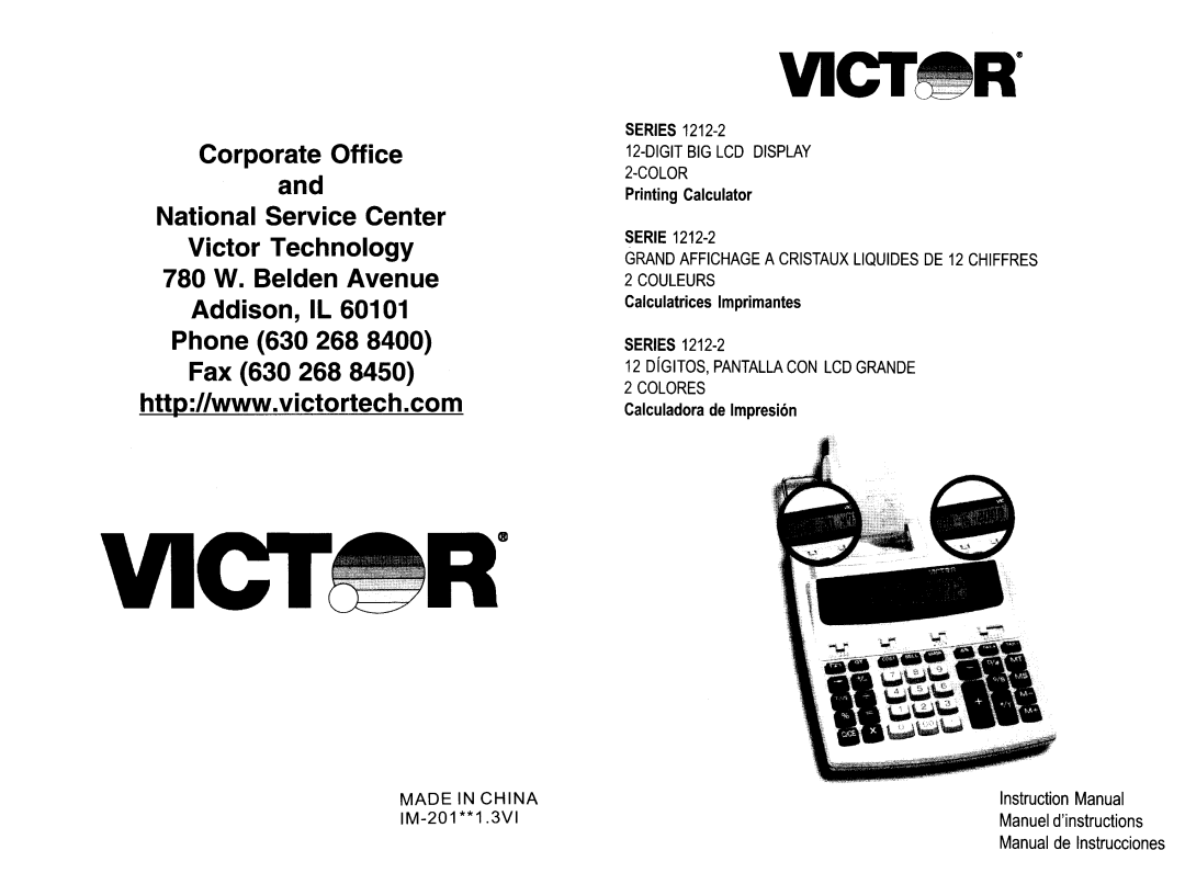 Victor Technology 1212-2 Series manual 