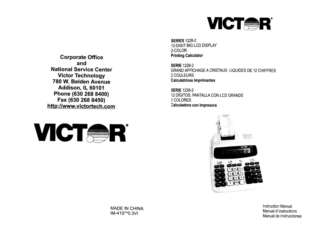 Victor Technology 1228-2 Series manual 