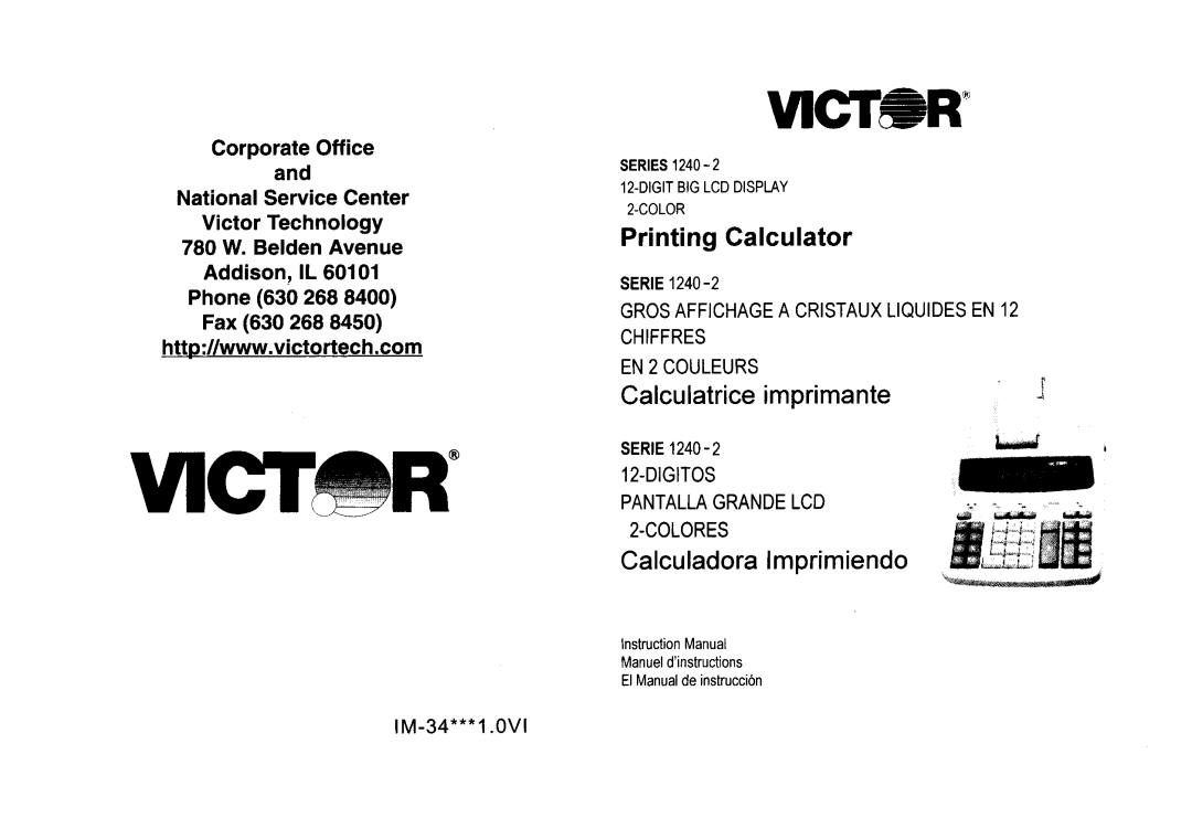 Victor Technology 1240-2 Series manual 