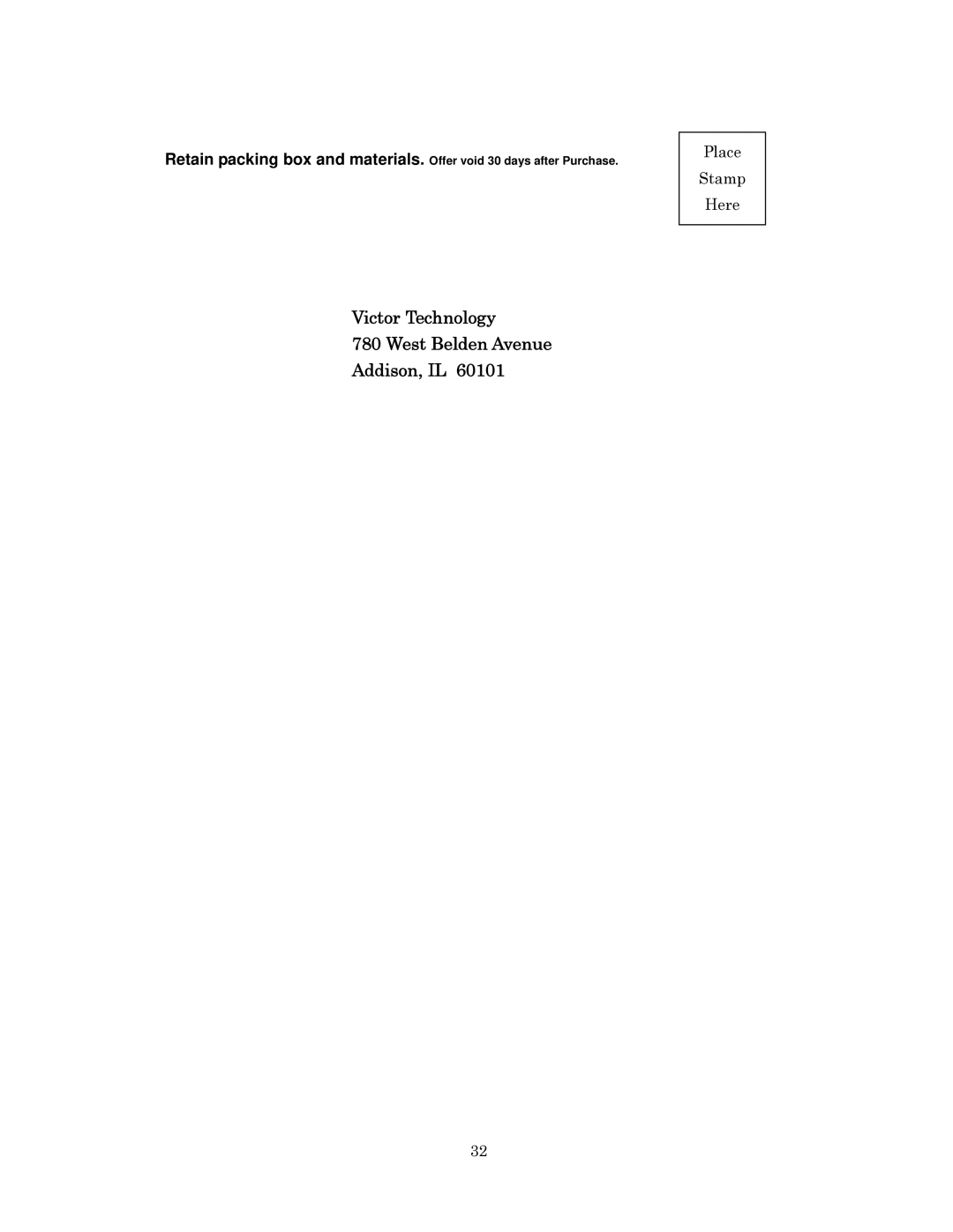 Victor Technology 1260-3 instruction manual Victor Technology West Belden Avenue Addison, IL 