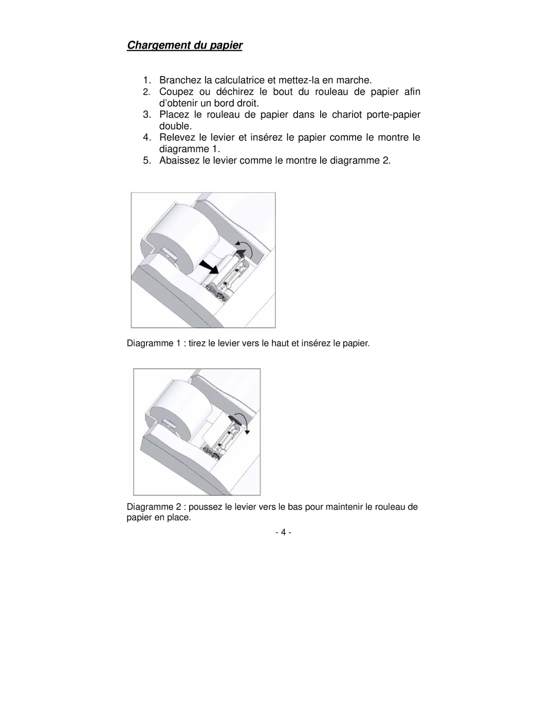 Victor Technology PL8000 manual Chargement du papier 