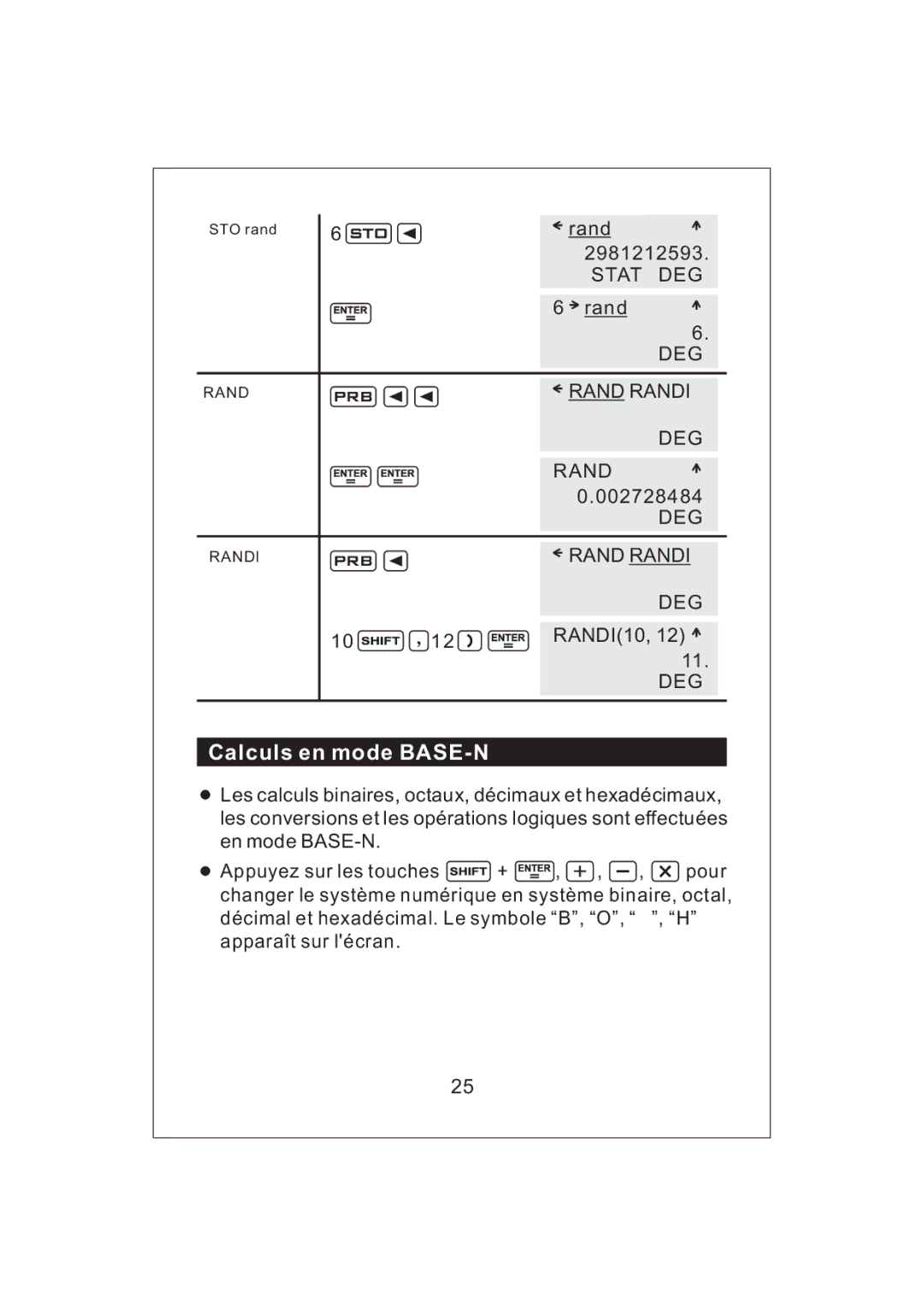 Victor V34 manual CalculsenmodeBASE-N 