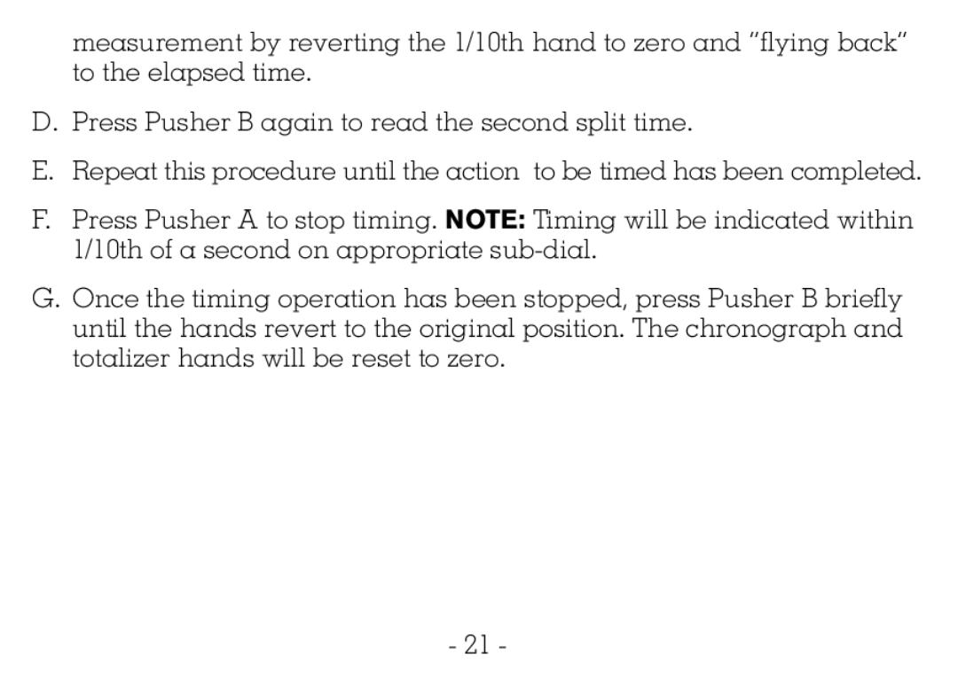 Victorinox CHRONOGRAPHS Watch operating instructions 