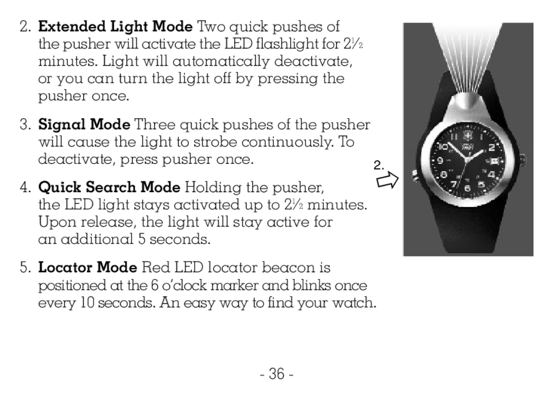 Victorinox CHRONOGRAPHS Watch operating instructions 