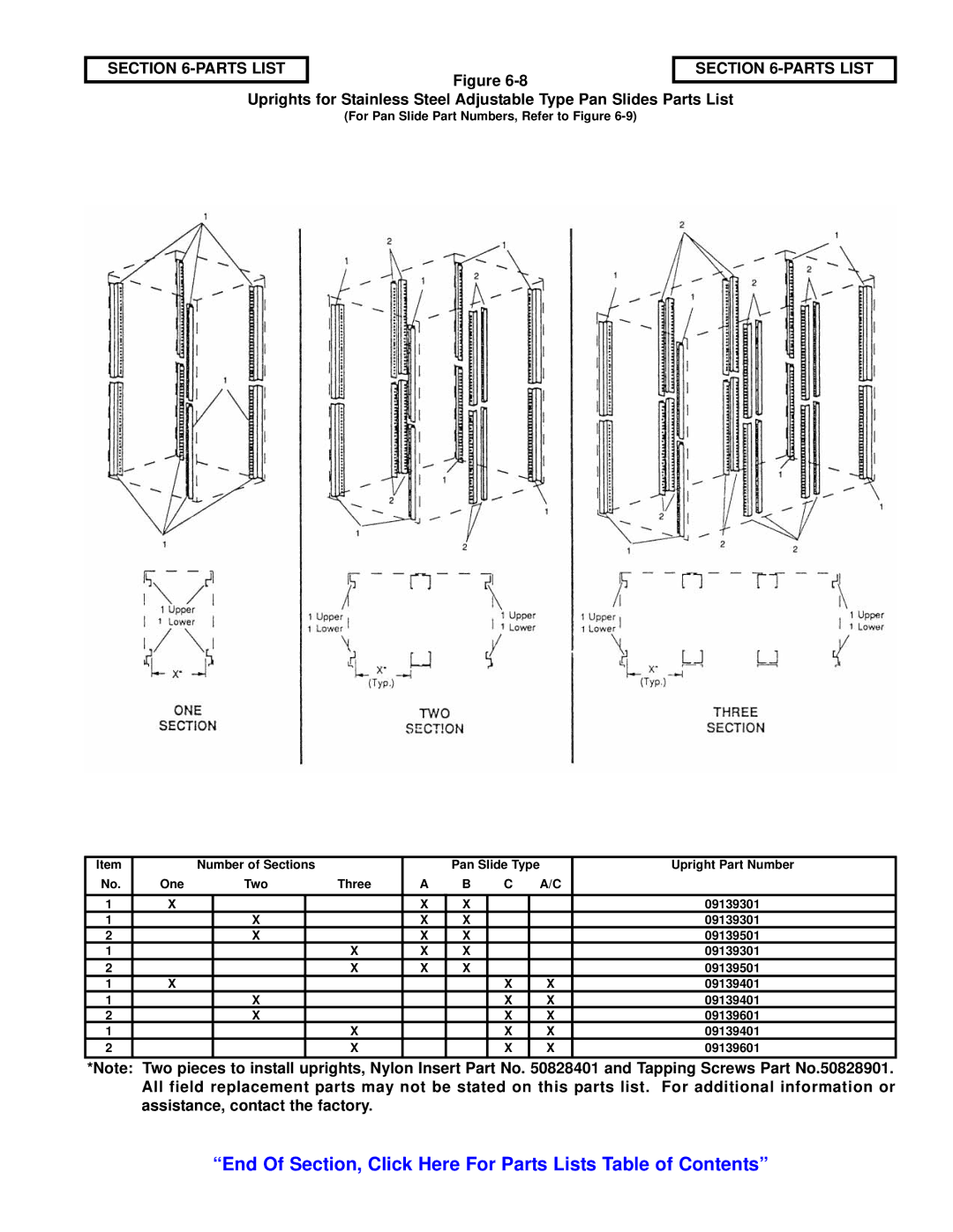 Victory Refrigeration V-Series manual Upright Part Number 