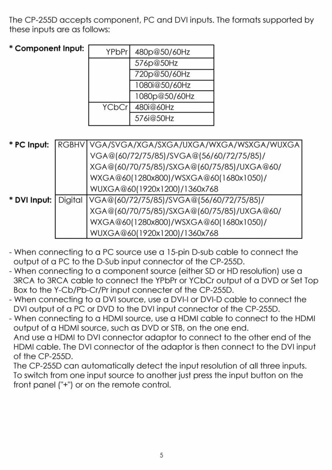 Video Products PCHD-DVI-SCALER manual 