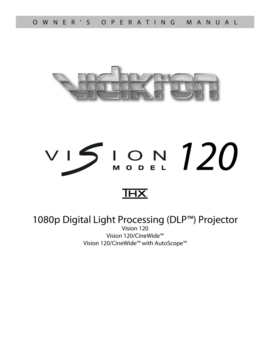 Vidikron v120 manual 