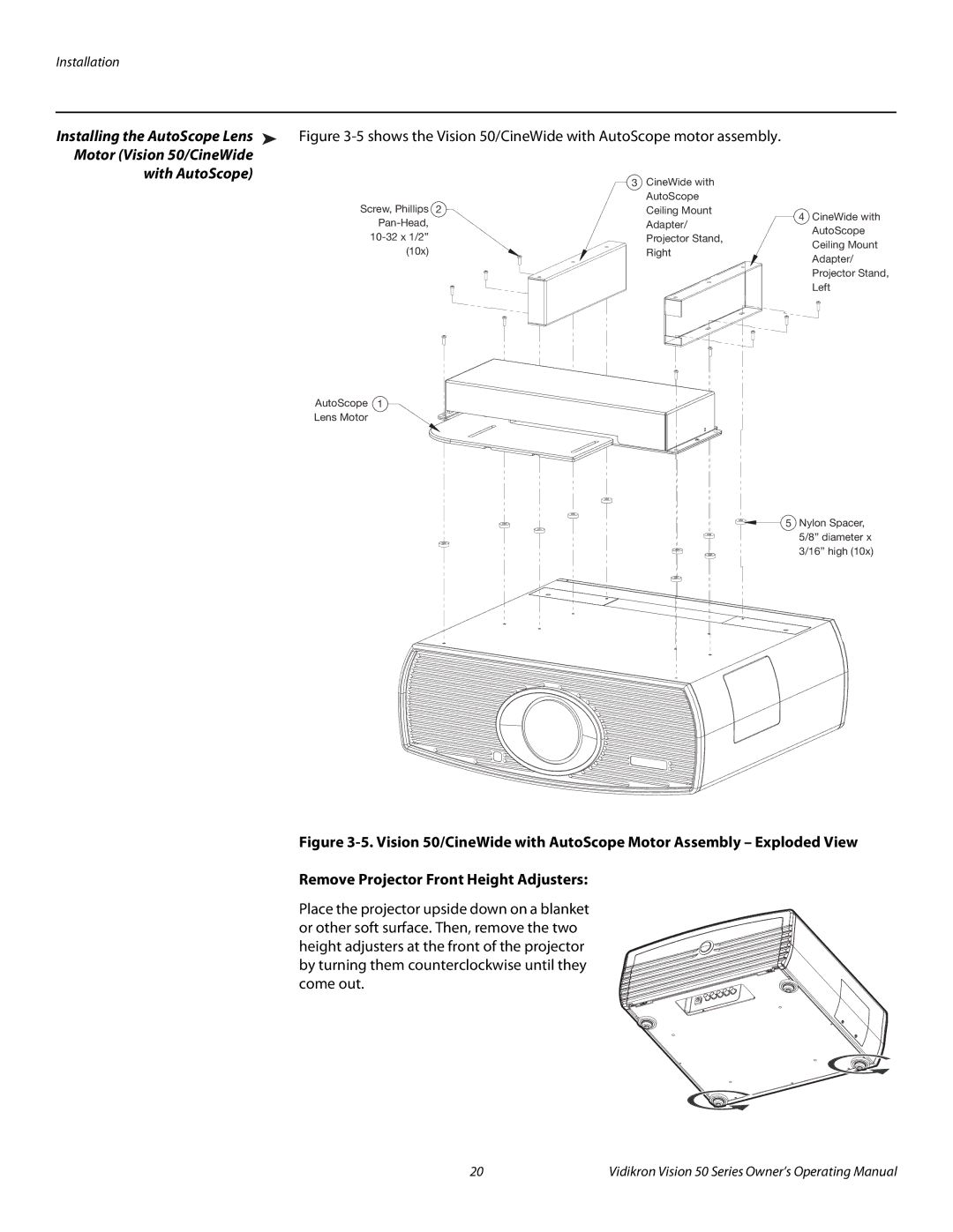 Vidikron Vision 50 manual With AutoScope 