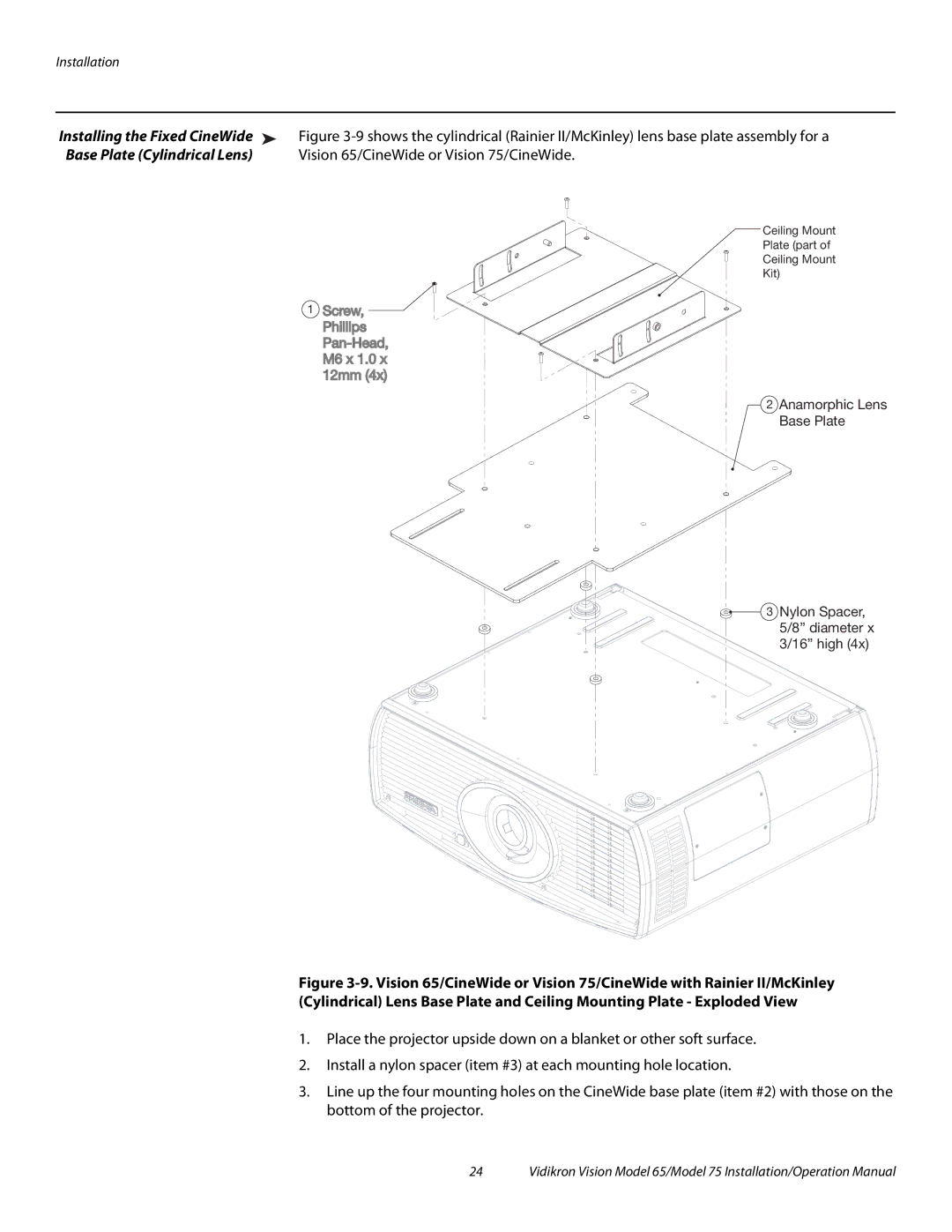 Vidikron operation manual Vision 65/CineWide or Vision 75/CineWide 