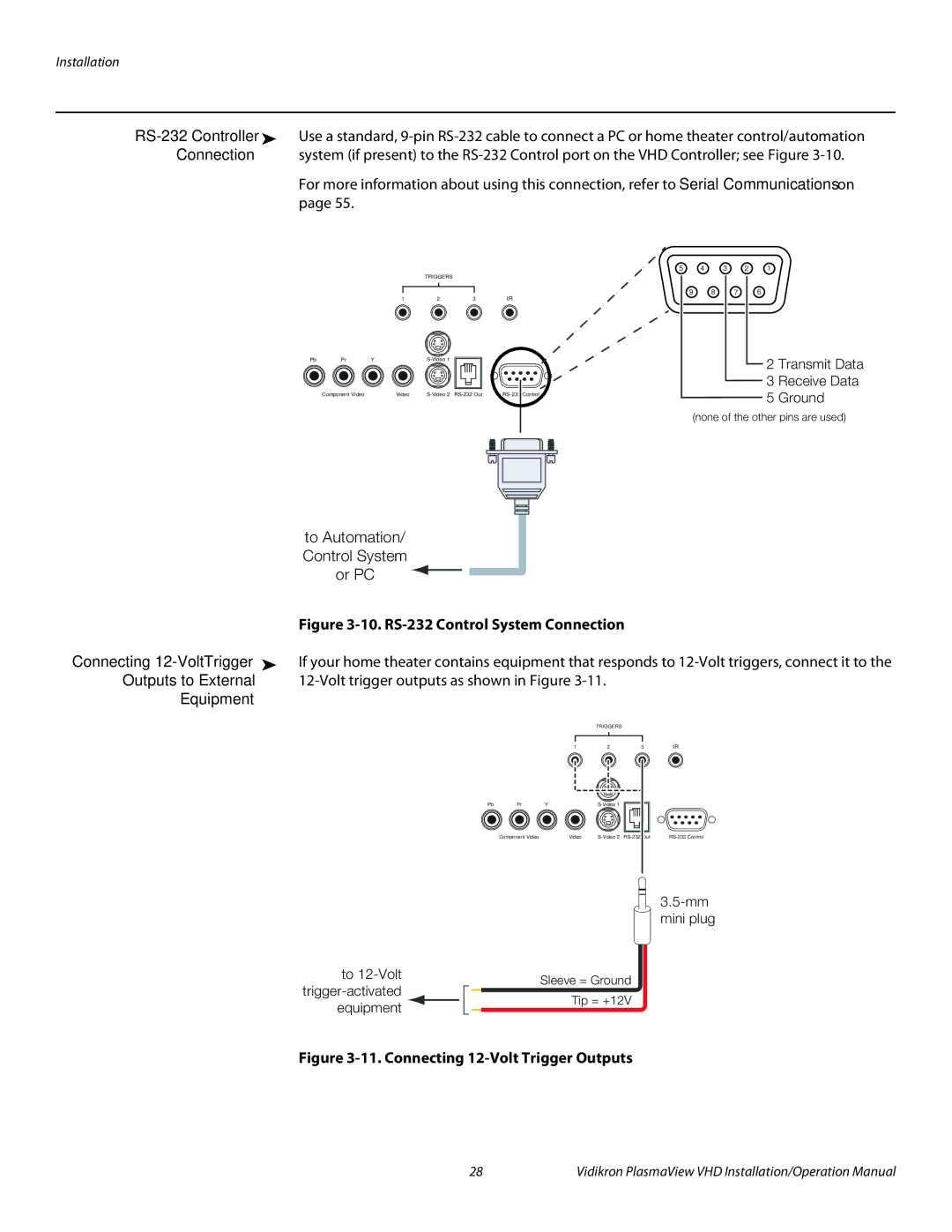 Vidikron VP-5000VHDA, VP-103VHD, VP-6500VHDA operation manual Connection, Outputs to External, Equipment 