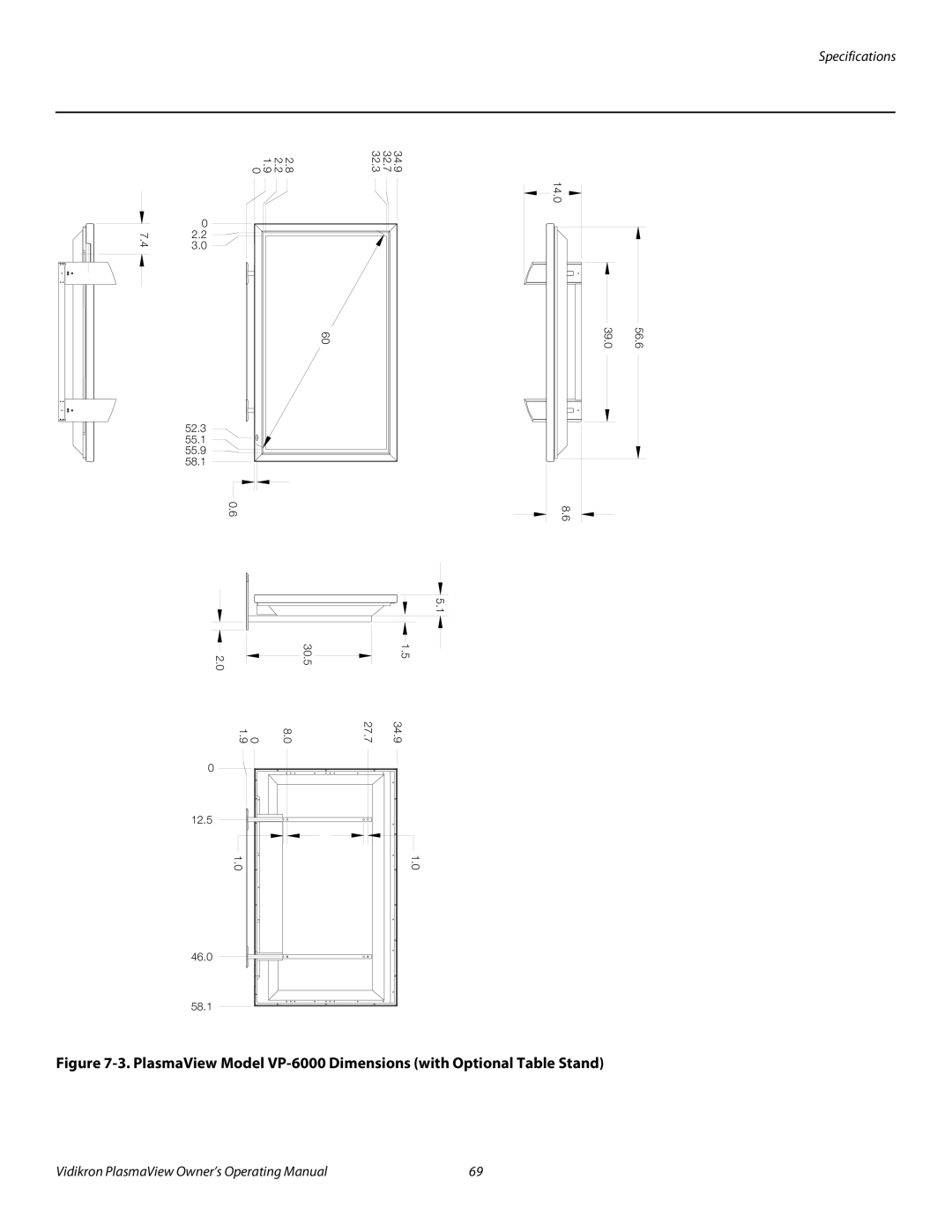 Vidikron VP-6000a, VP-4200a, VP-5000a manual Specifications 