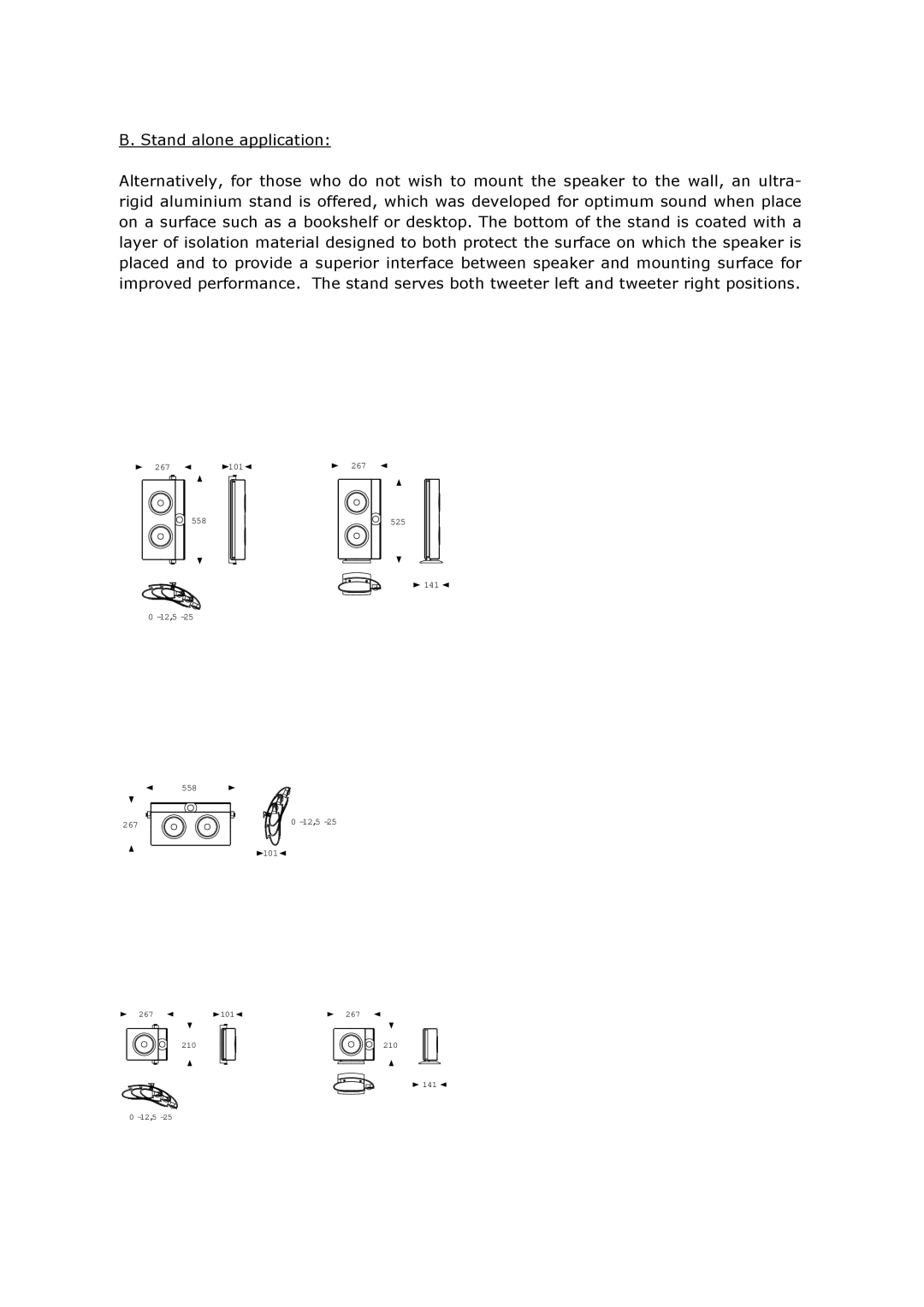 Vienna Acoustics Schonberg Series owner manual 267 101 558 525 141 12,5-25 