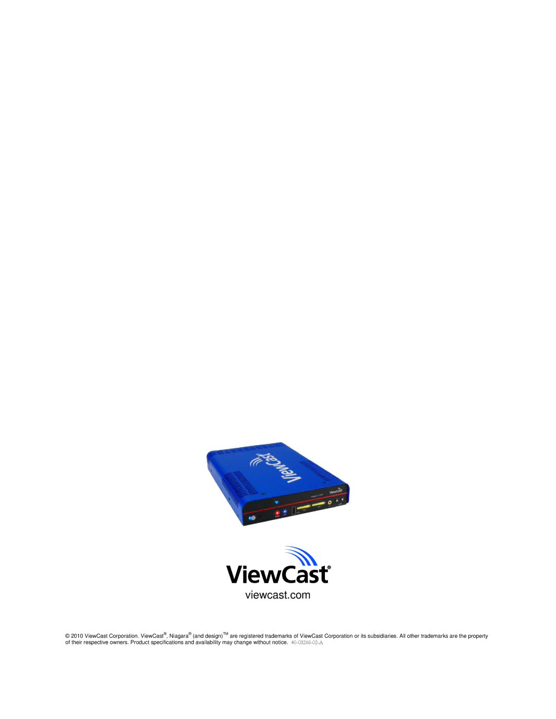 ViewCast 2120 manual Viewcast.com 