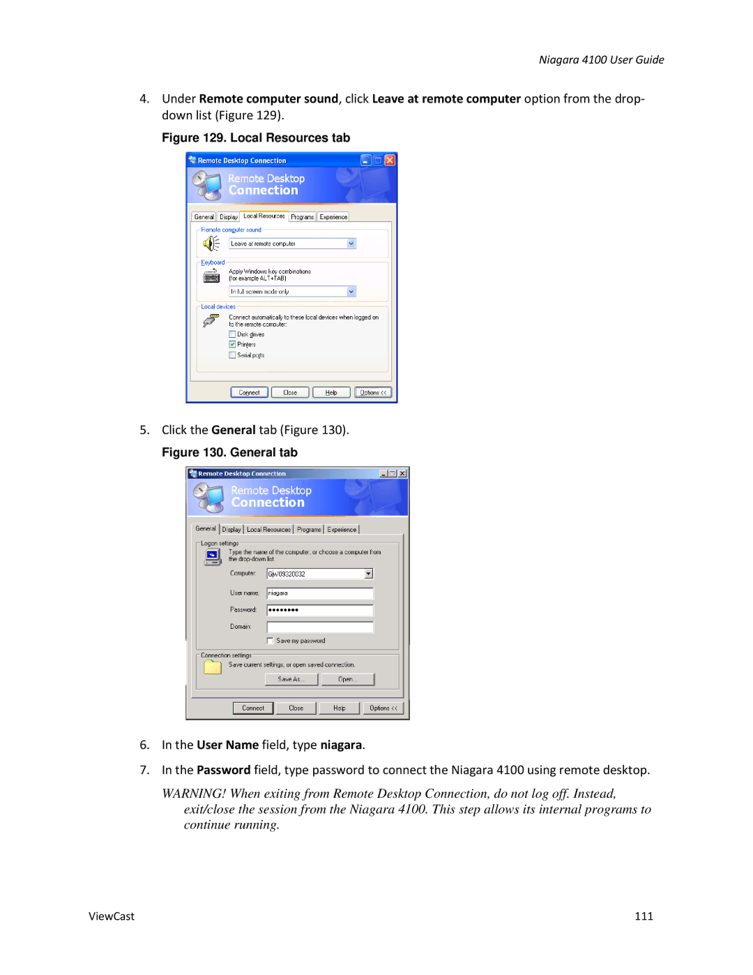 ViewCast 4100 manual Click the General tab Figure 