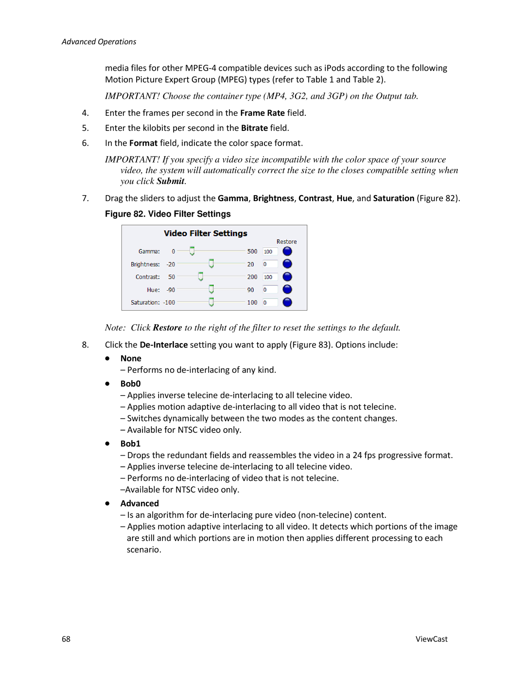 ViewCast 4100 manual ∙ None 