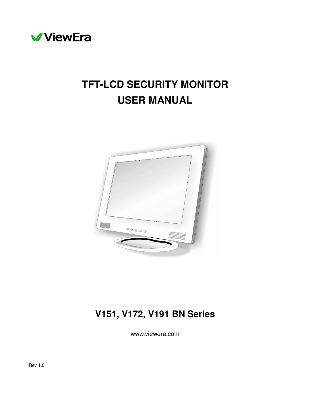 ViewEra V191 BN Series user manual TFT-LCD Security Monitor 