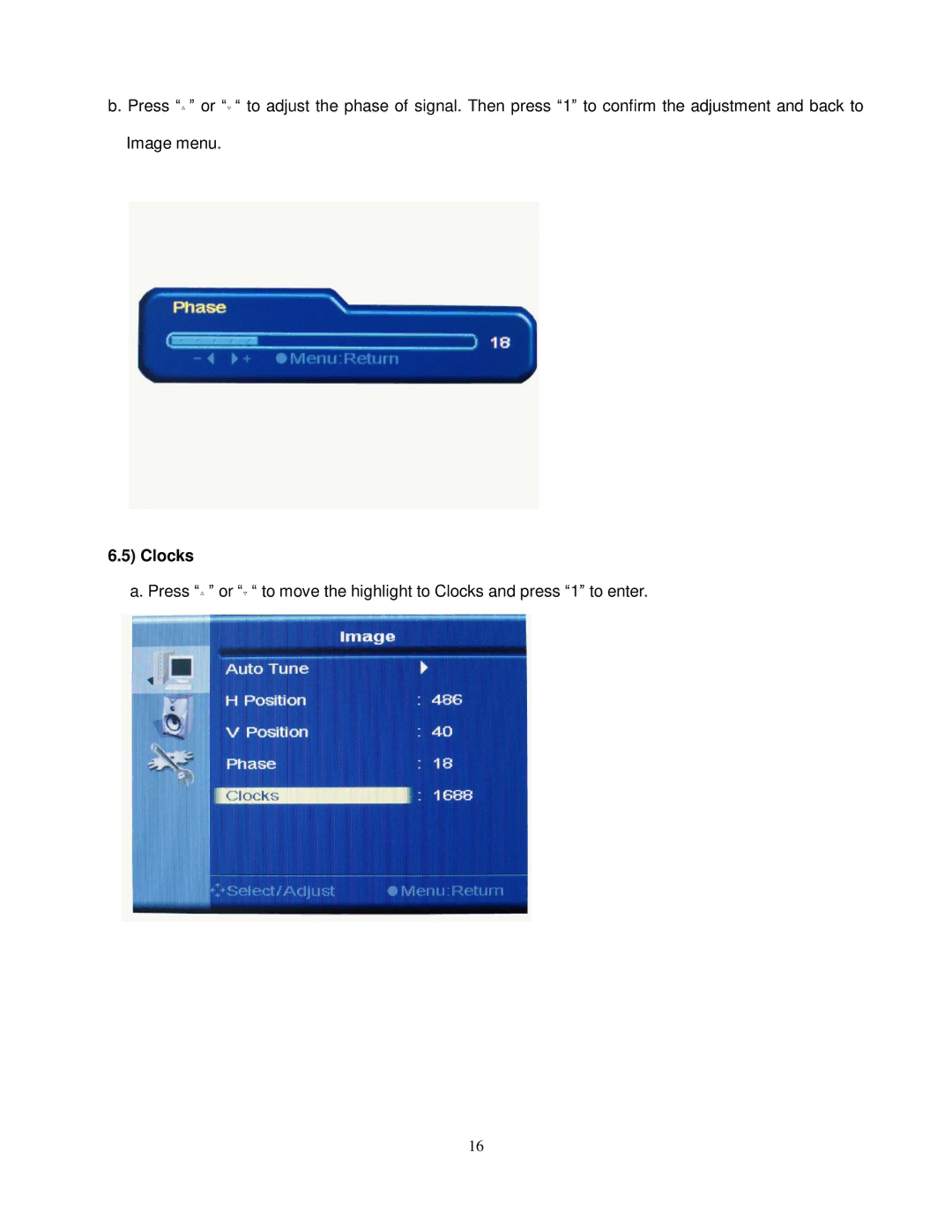 ViewEra V191 BN Series user manual Clocks 