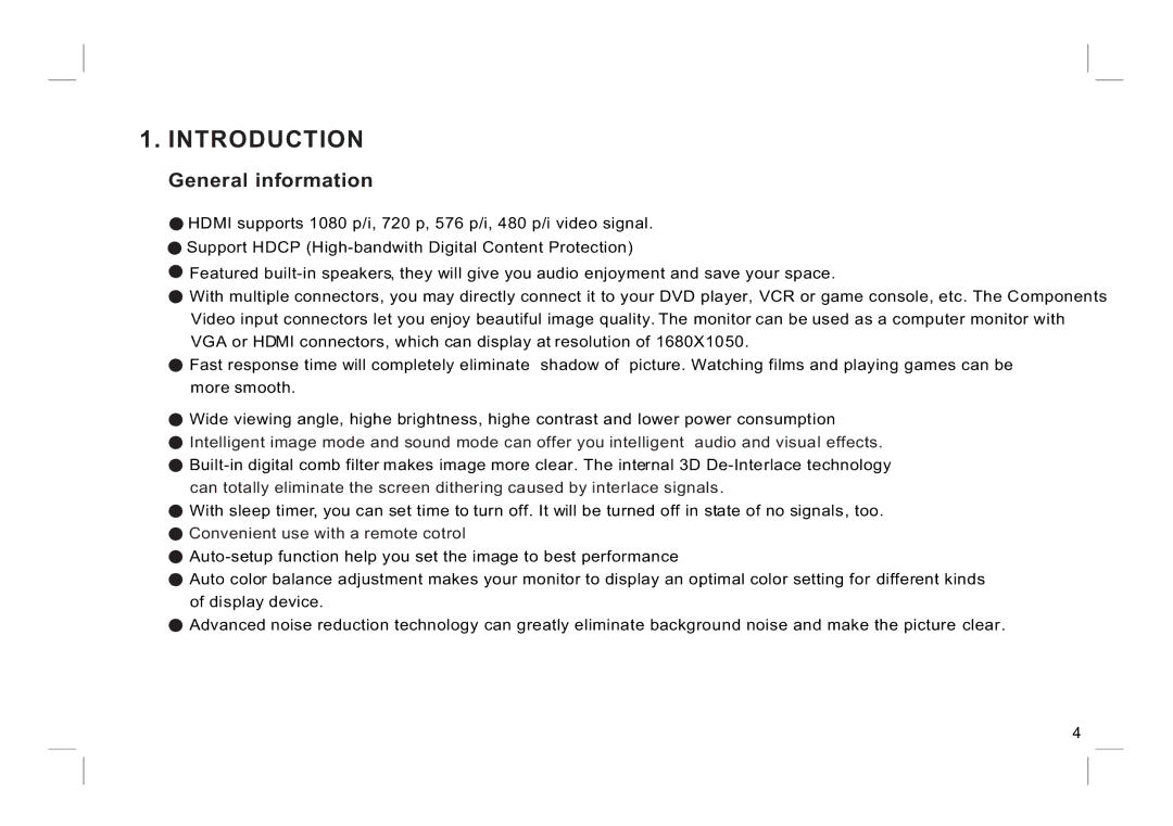 ViewEra V221MV, V195MV manual Introduction General information 