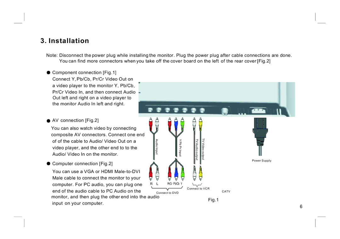 ViewEra V221MV, V195MV manual Installation 