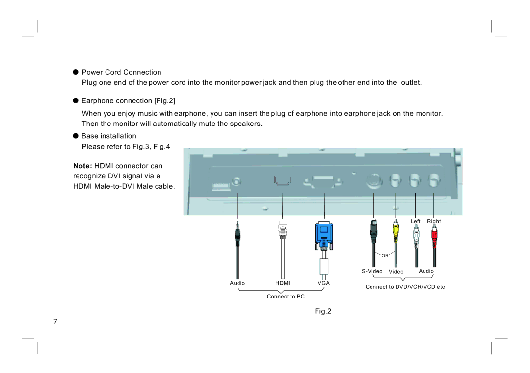 ViewEra V195MV, V221MV manual Left Right 