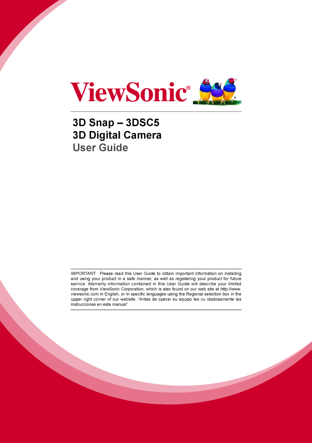 ViewSonic 3DSC5 warranty User Guide 